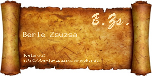 Berle Zsuzsa névjegykártya